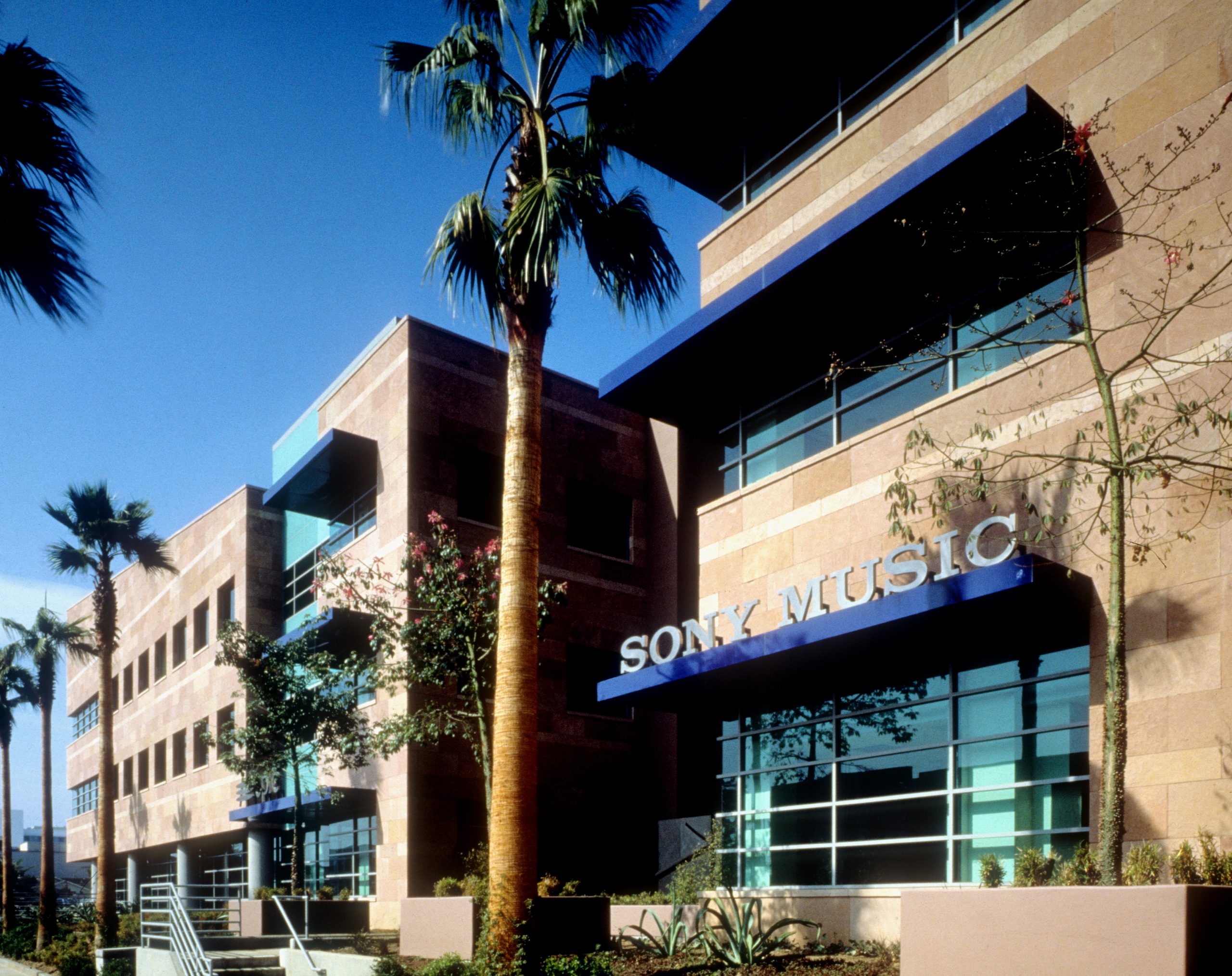 Sony Music exterior with sign